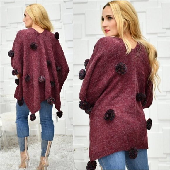 PlayFul Pom Pom Wrap Shrug - Picture 3 of 4